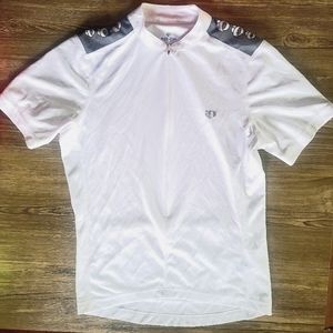 Pearl Izumi white cycling jersey